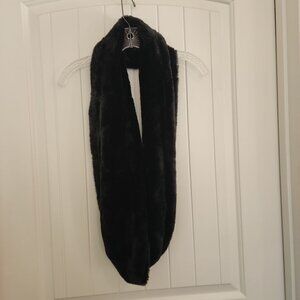 Black Faux Fur Infinity Scarf